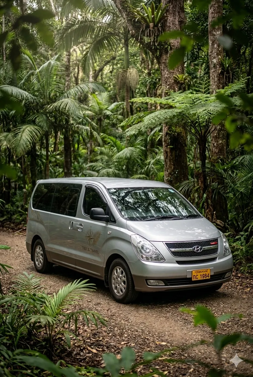 Minivan privé climatisé pour le circuit Plateau des Bolavens depuis Paksé